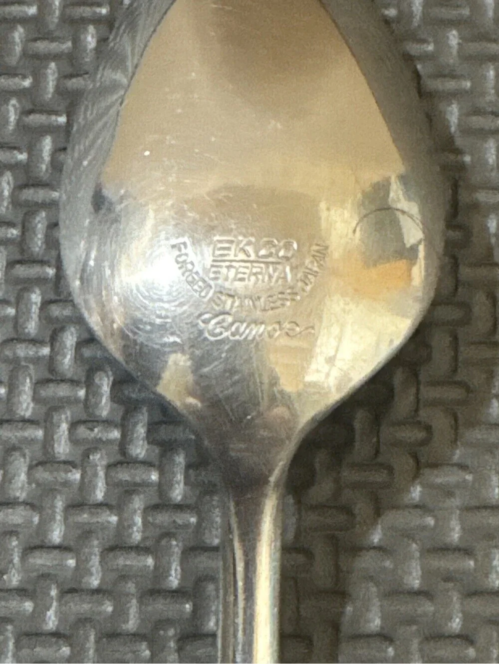 Vintage EKCO Eterna Canoe Teaspoon Stainless Flatware MCM Japan